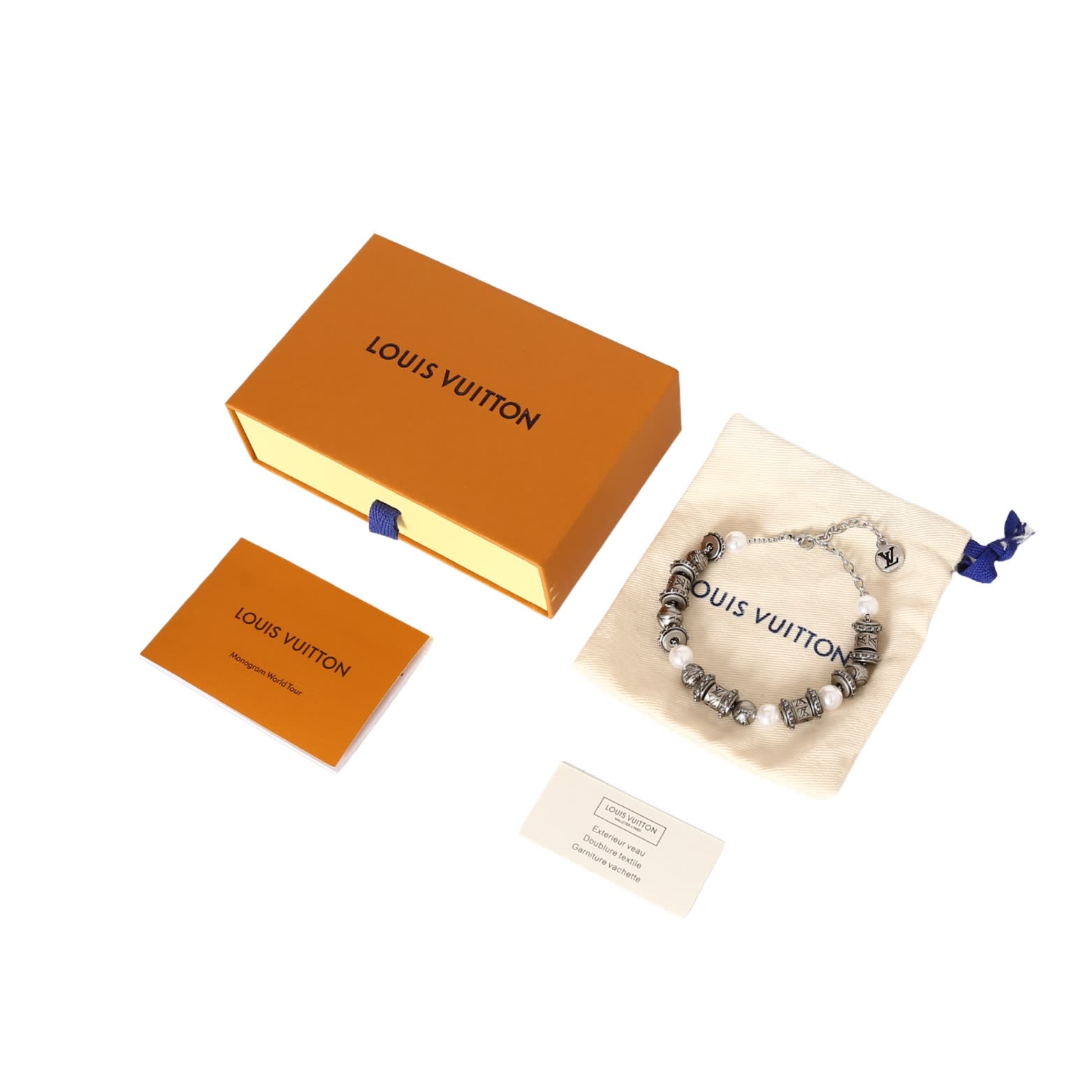 Louis Vuitton Silver Beaded Bracelet